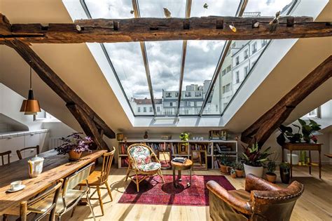 Renovated Attic Apartment In Paris By Melanie Gonin