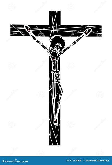 Jesus Christ On Cross Drawing