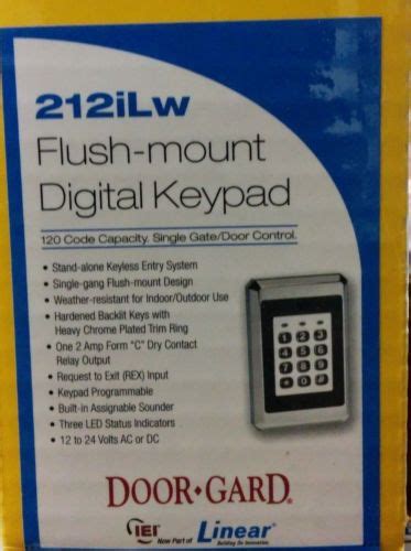 Linear Iei Keypad 212ilw Indoor Outdoor Flush Mount Weather Resistant