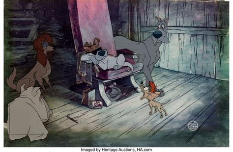 Oliver And Company Production Cel Setup Walt Disney 1988 Lot