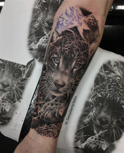 Realistic Leopard Tattoo In Progress Leopard Tattoos Animal Tattoos