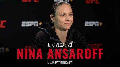 Ufc Vegas 23 Nina Ansaroff Full Media Day Interview Youtube