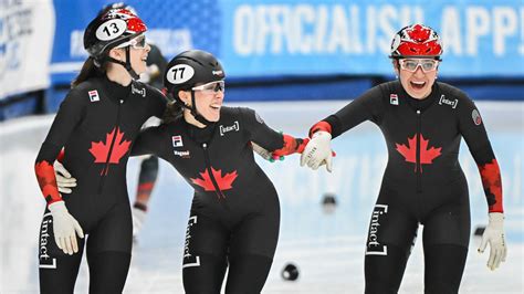 Canada Wins Gold In Womens 3000m Relay Final At Short Track