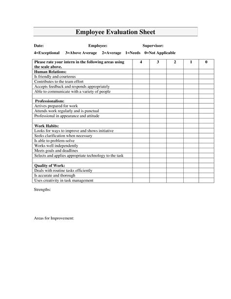 Employee Evaluation Sheet How To Create An Employee Evaluation Sheet
