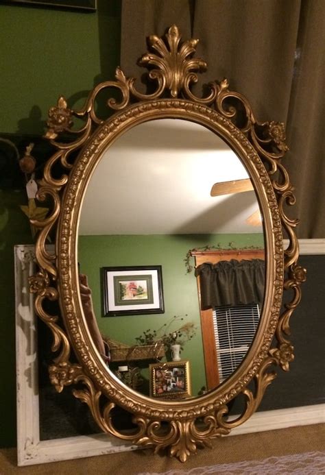 Syroco Gold Ornate Mirror Hollywood Regency Style Large