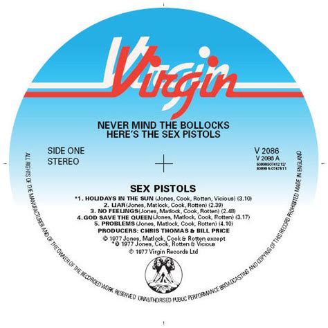 God Save The Sex Pistols Vinyl Series 2007 Never Mind The Bollocks