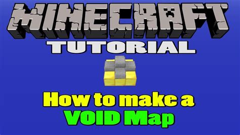 Minecraft Tutorial How To Make A Void Map Youtube