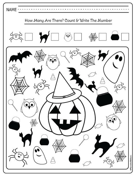 Printable Preschool Halloween Worksheets
