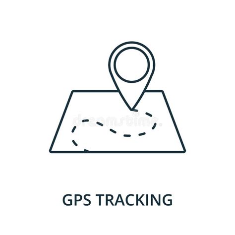 Gps Tracking Icon Line Style Element From Navigation Collection Thin