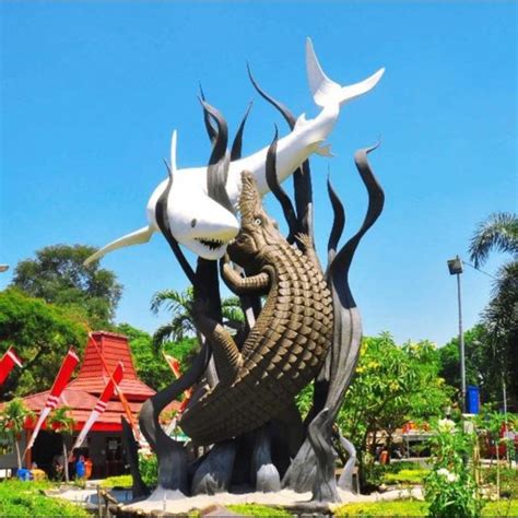 Sura Shark And Baya Crocodile As The Icon Of Surabaya Source