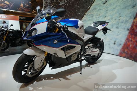 2015 Bmw S 1000 Rr Blue Front Three Quarters Right At The Intermot 2014