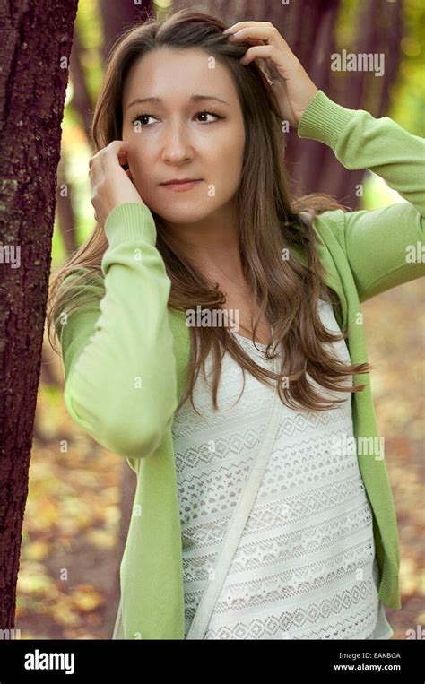 Autumn Woman Portrait Stock Photo Alamy