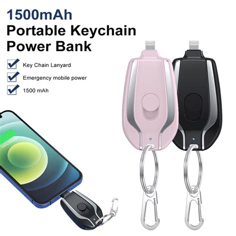 1500mah Mini Power Emergency Pod Keychain Charger With Type C Ultra Co