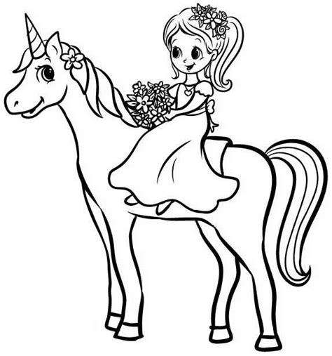 Desenho Para Colorir Princesa E Unicornio Imagen Para Colorear Porn