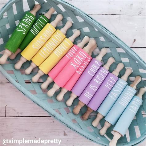 Decals For Mini Rolling Pins And More Rolling Pin Crafts Easter