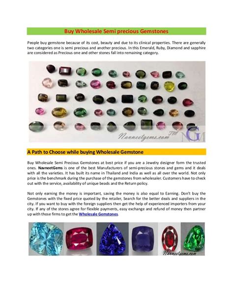 Buy Wholesale Semi Precious Gemstones