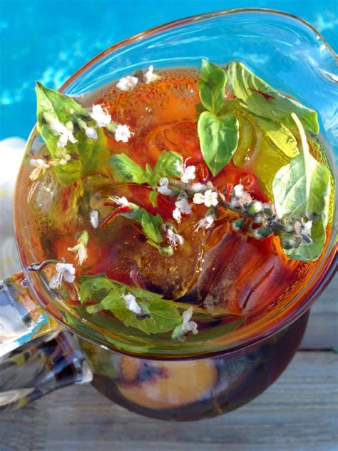 Healthy Skin Iced Saffron Tea Recipe With Peach And Basil Ciao Florentina