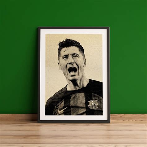 Robert Lewandowski Posters Robert Lewandowski Illustrations Etsy