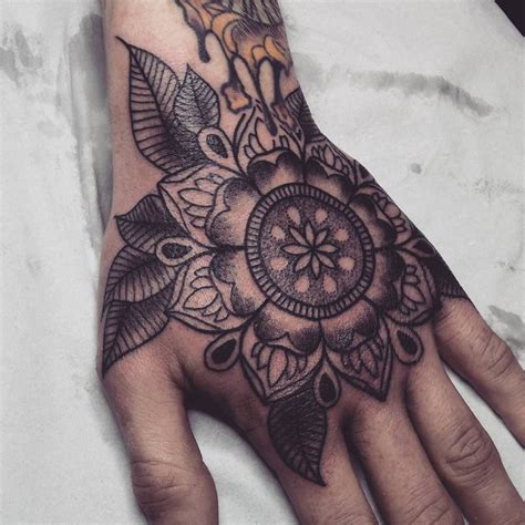 Hand Mandala Tattoo By Alex M Krofchak At The Tattooed Arms Lincoln