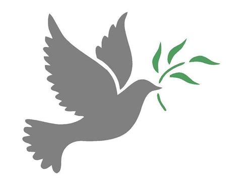 Mylar Stencil Dove Of Peace A4 Paint Stencil Genuine Mylar Re
