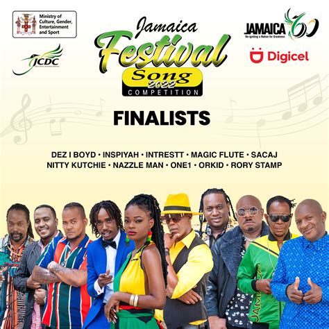 2022 Jamaica Festival Song Finalists Now Streaming Across The World