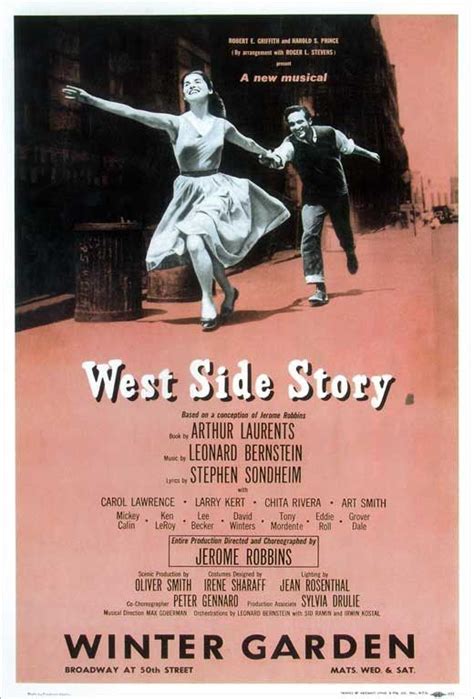 West Side Story 14x22 Broadway Show Poster 1957 West Side Story