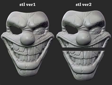 3d Print Files Twisted Metal Killer Cosplay Mask Halloween Etsy