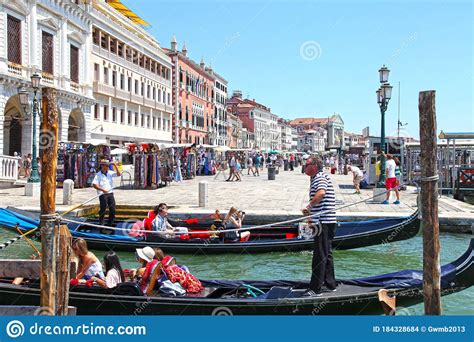 Gondolas Near St Mark S Square In Venice Editorial Stock Image Image