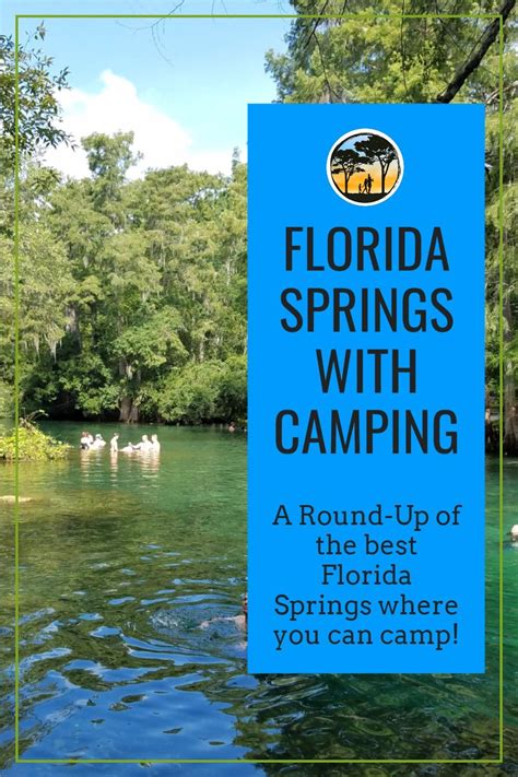 Florida Springs With Camping In 2021 Florida Springs Best Florida