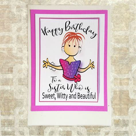 Funny Sister Birthday Cards Printable Birthdayqw