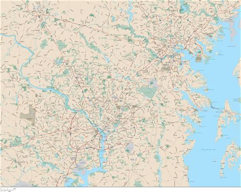 Baltimore And Washington Dc Vector Map