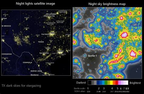 Light Pollution Map Bortle Scale Surprise Light Dark Map Sky