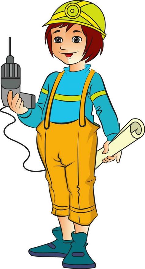 Female Construction Worker Illustration 34509613 Vector Art At Vecteezy