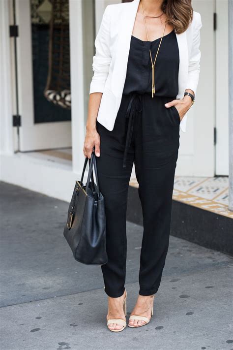 how to style a jumpsuit for work the corporate catwalk black jumpsuit outfit stylish summer