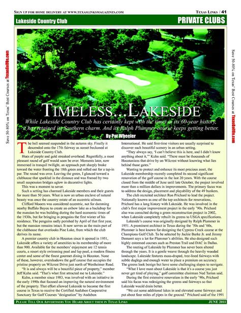 Calaméo Club Review Lakeside Country Club