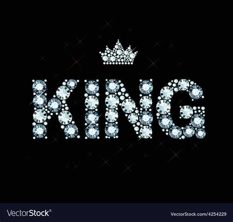 Diamond Word King Royalty Free Vector Image Vectorstock