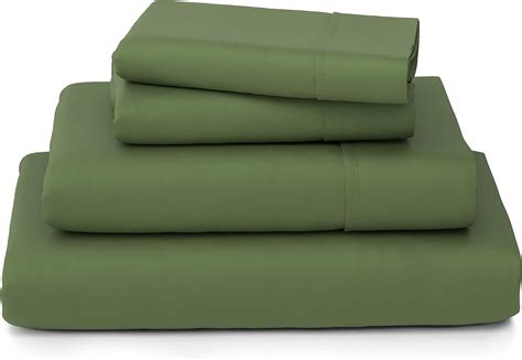 Queen Sage Green Luxury Bamboo Sheets 4 Piece Bedding Set High