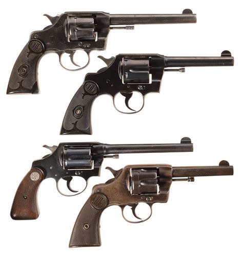 Collectors Lot Of Four Colt Double Action Revolvers A Colt New Army