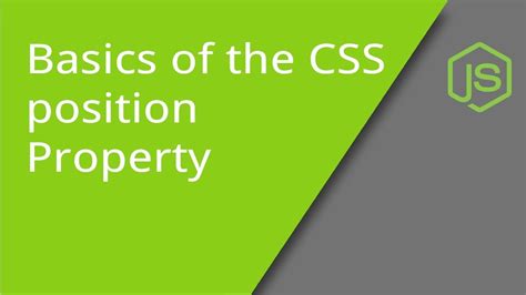 The Basics Of The Css Position Property Youtube