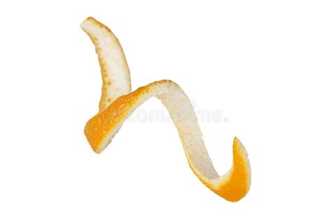Spiral Orange Peel Isolated On A White Background Stock Photo Image