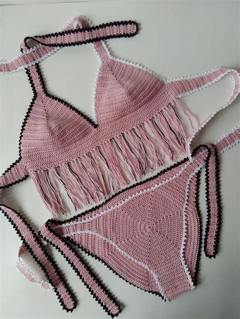 Crocheted Swimsuit For Teenage Girl Made Of 100 Handmade Etsy