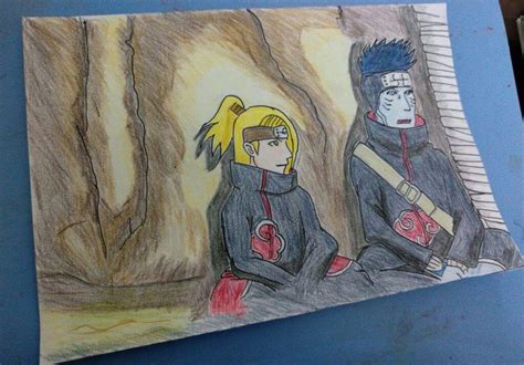 Scene Drawing Kisame And Deidara Naruto Amino