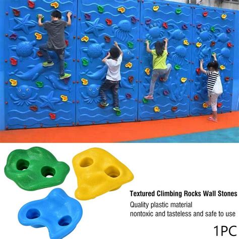 Climbing Holds Assorted Climbing Rocks Playset Textured Plastic Holds