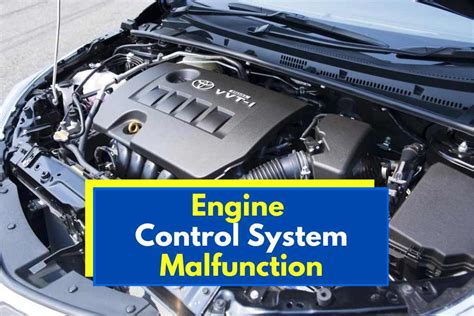 Engine Control System Malfunction In Toyota C1201 More