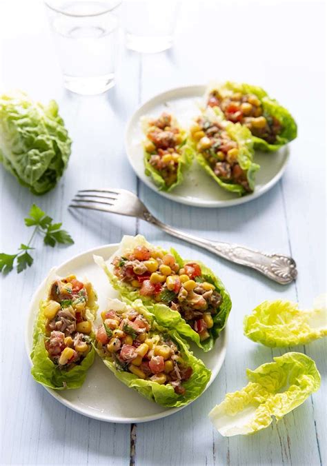 Cœurs de salade sucrine farcis au thon