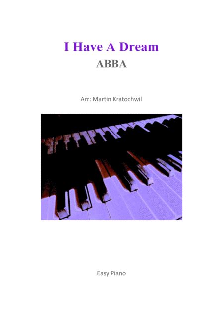 I Have A Dream Arr Martin Kratochwil Sheet Music Abba Piano Solo
