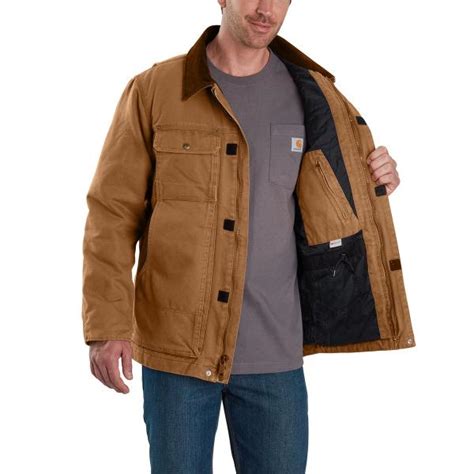 Carhartt Mens Full Swing Relaxed Fit Washed Duck Insulated Traditional