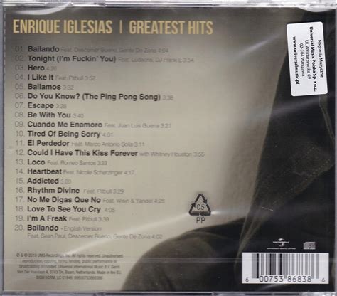 Enrique Iglesias greatest hits płyta CD Sklep Outstore pl