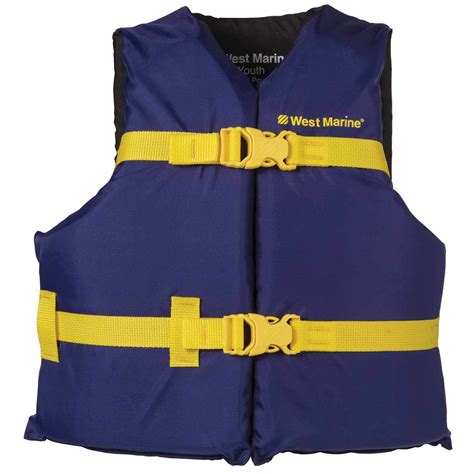 West Marine Runabout Life Jacket Youth 50 90lb West Marine