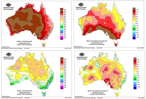 Australian Temperatures 18th Of December 2019 Raustralia